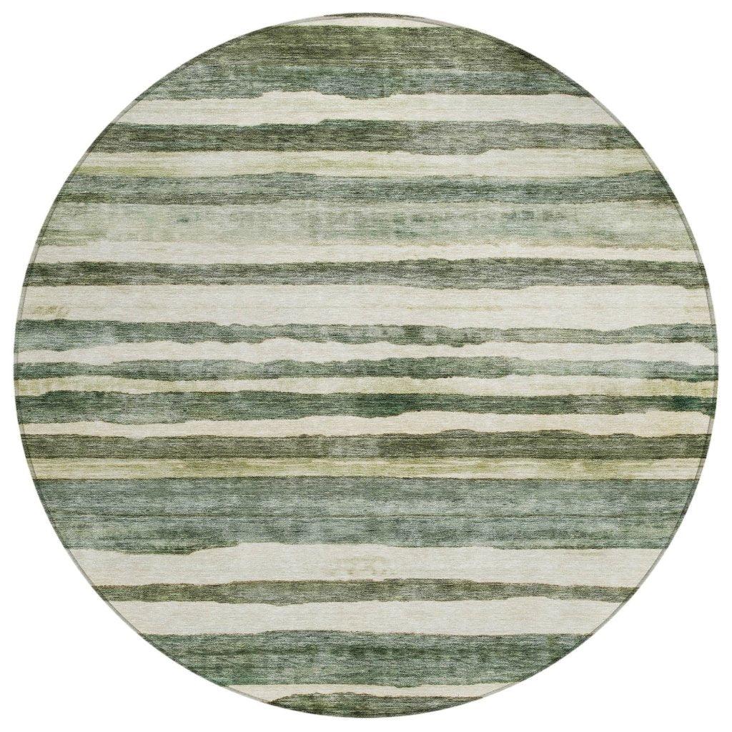 LOOMLAN Rugs Tramma Green Washable Indoor-Outdoor Rug