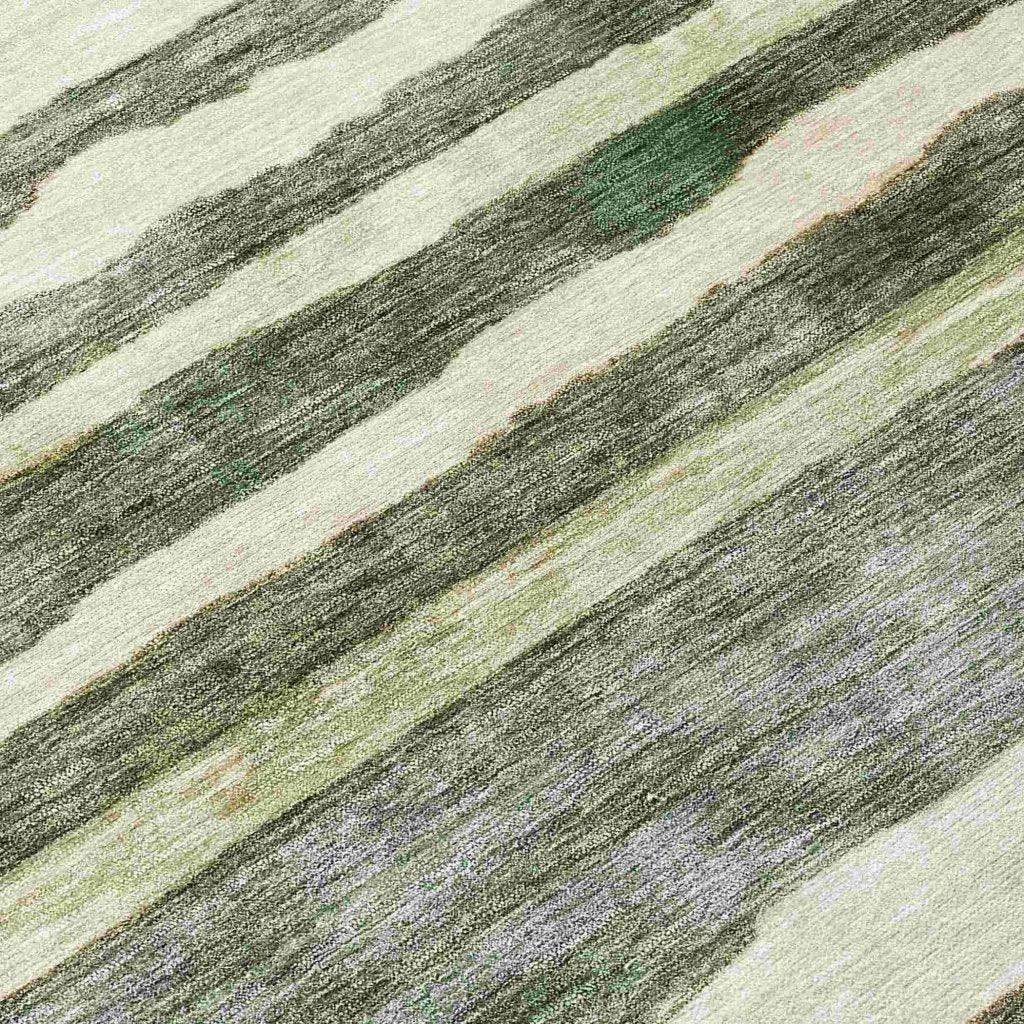 LOOMLAN Rugs Tramma Green Washable Indoor-Outdoor Rug