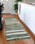 LOOMLAN Rugs Tramma Green Washable Indoor-Outdoor Rug