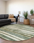 LOOMLAN Rugs Tramma Green Washable Indoor-Outdoor Rug