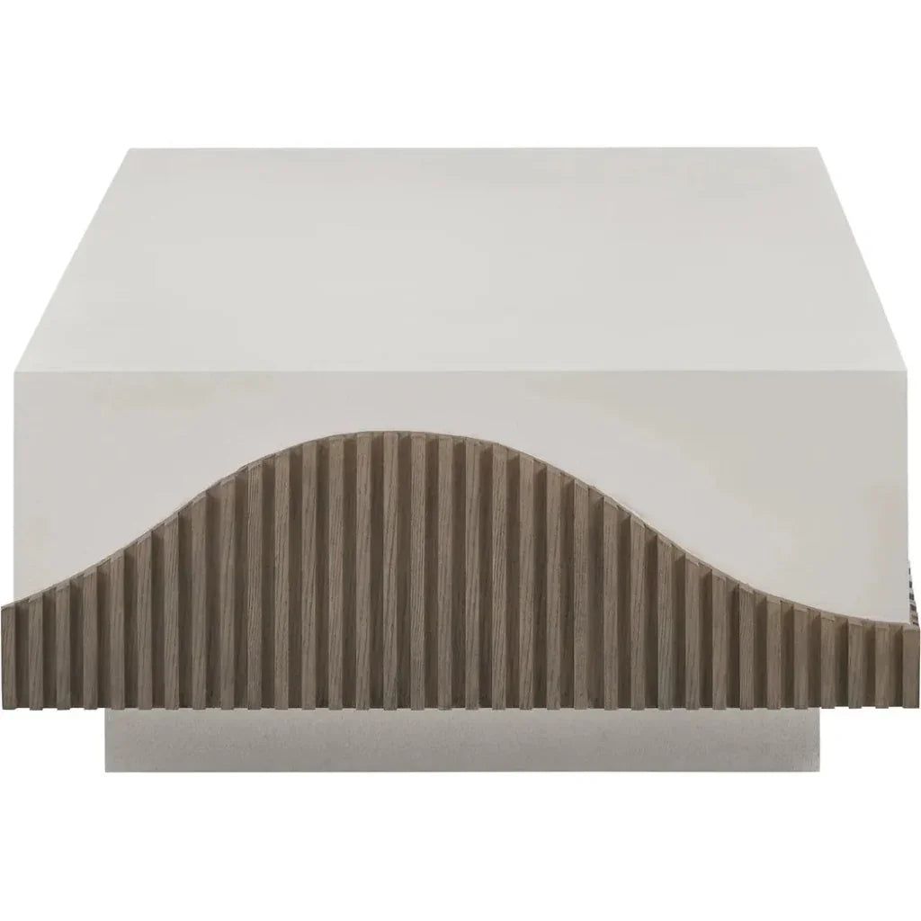 Seasonal Living Tranquility Rectangle White Outdoor Coffee Table