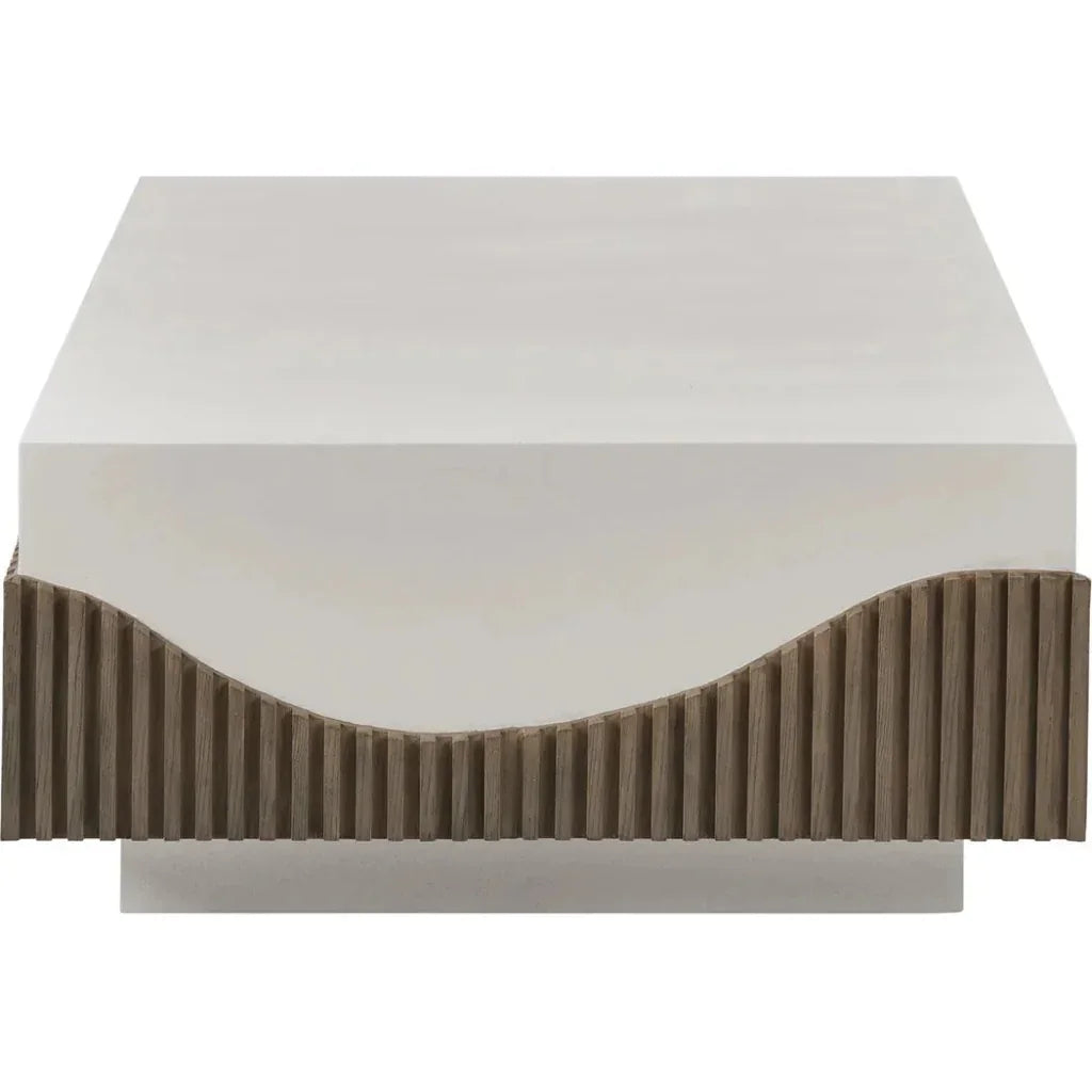 Seasonal Living Tranquility Rectangle White Outdoor Coffee Table