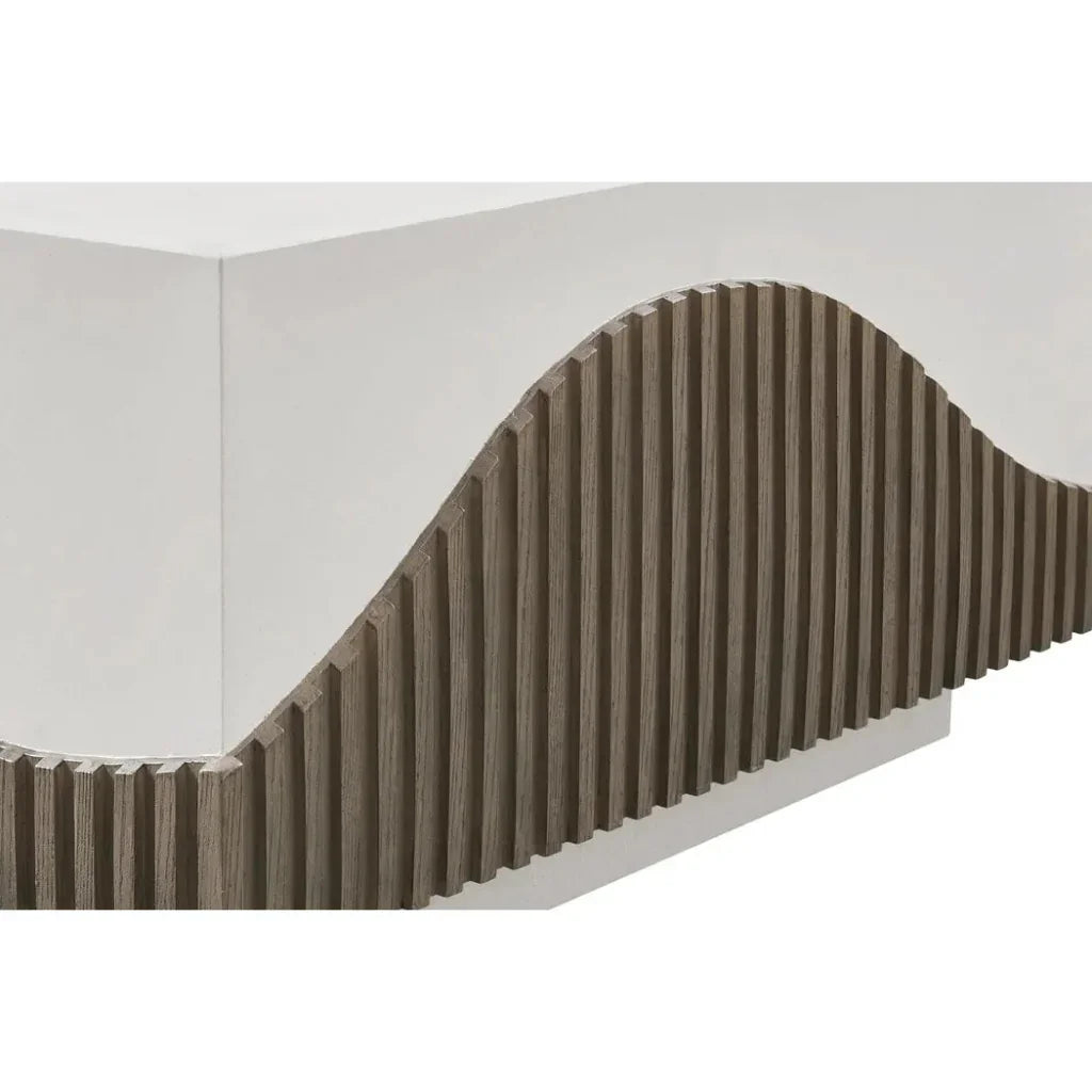 Seasonal Living Tranquility Rectangle White Outdoor Coffee Table