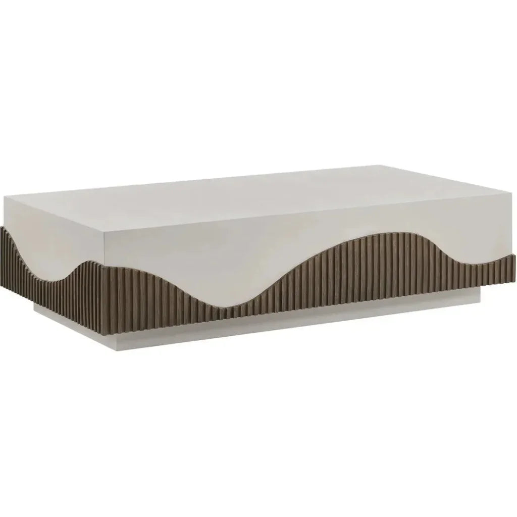 Seasonal Living Tranquility Rectangle White Outdoor Coffee Table