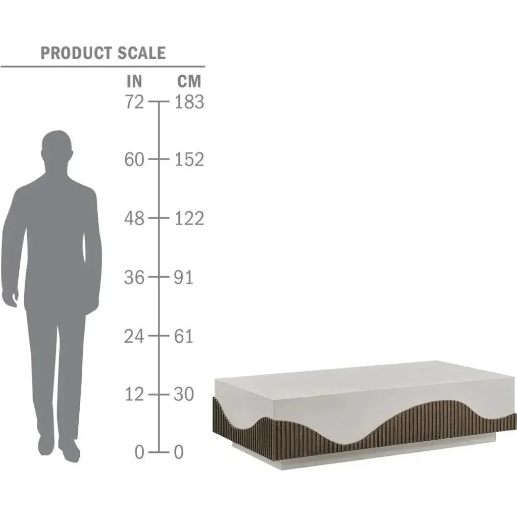 Seasonal Living Tranquility Rectangle White Outdoor Coffee Table