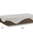Seasonal Living Tranquility Rectangle White Outdoor Coffee Table