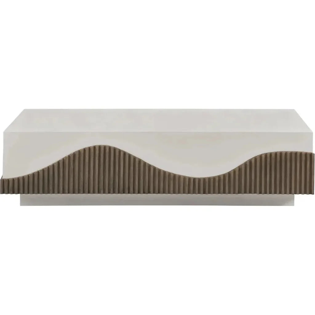 Seasonal Living Tranquility Rectangle White Outdoor Coffee Table