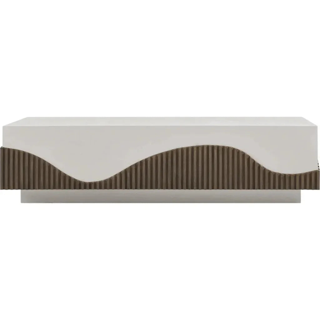 Seasonal Living Tranquility Rectangle White Outdoor Coffee Table