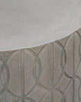 Trellis Concrete Round Outdoor End Table - LOOMLAN - Sunset West - Outdoor Side Tables