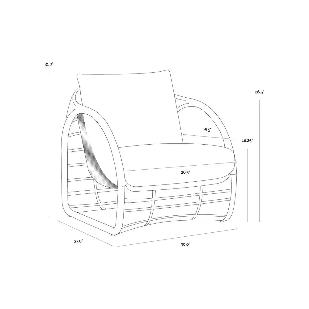 Tulum Performance Fabric Outdoor Lounge Chair - LOOMLAN - SUNPAN - Outdoor Lounge Chairs