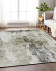 LOOMLAN Rugs Tundra Brown Washable Indoor-Outdoor Rug