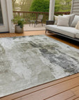 LOOMLAN Rugs Tundra Brown Washable Indoor-Outdoor Rug