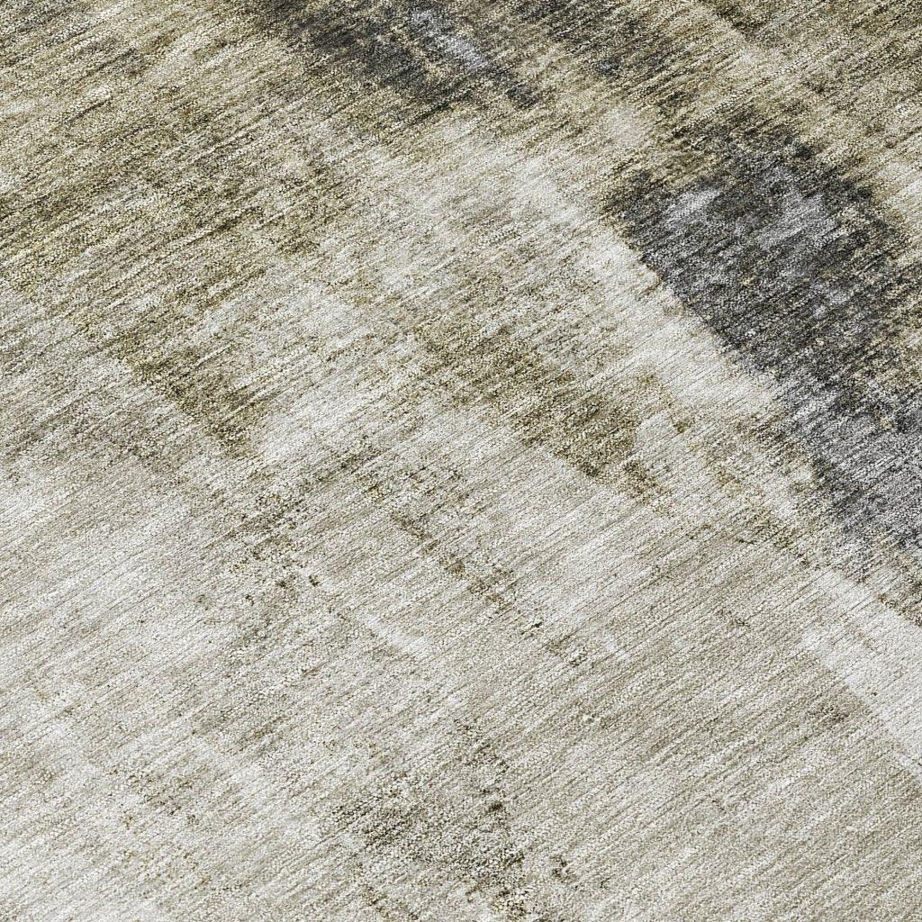 LOOMLAN Rugs Tundra Brown Washable Indoor-Outdoor Rug