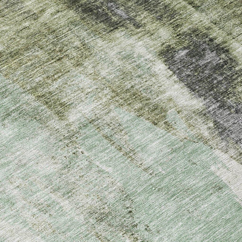 LOOMLAN Rugs Tundra Green Washable Indoor-Outdoor Rug