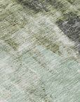 LOOMLAN Rugs Tundra Green Washable Indoor-Outdoor Rug