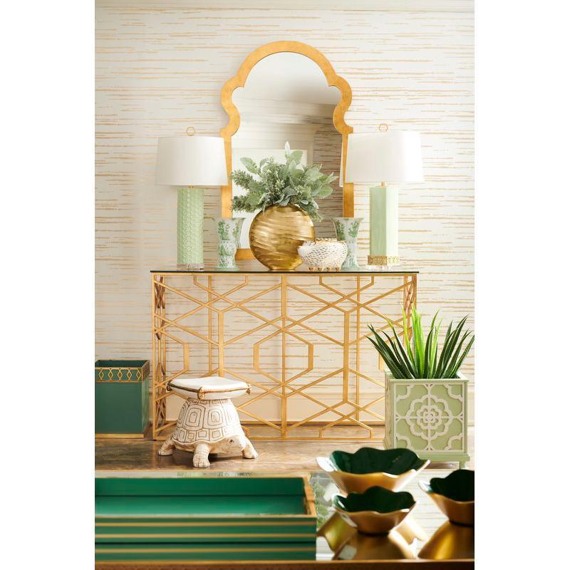 Turtle White Glazed Ceramic Outdoor Garden Stool - LOOMLAN - Chelsea House - Poufs and Stools