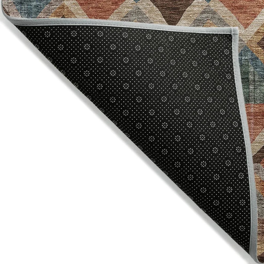 LOOMLAN Rugs Tuska Brown Washable Indoor-Outdoor Rug
