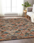 LOOMLAN Rugs Tuska Brown Washable Indoor-Outdoor Rug