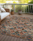 LOOMLAN Rugs Tuska Brown Washable Indoor-Outdoor Rug