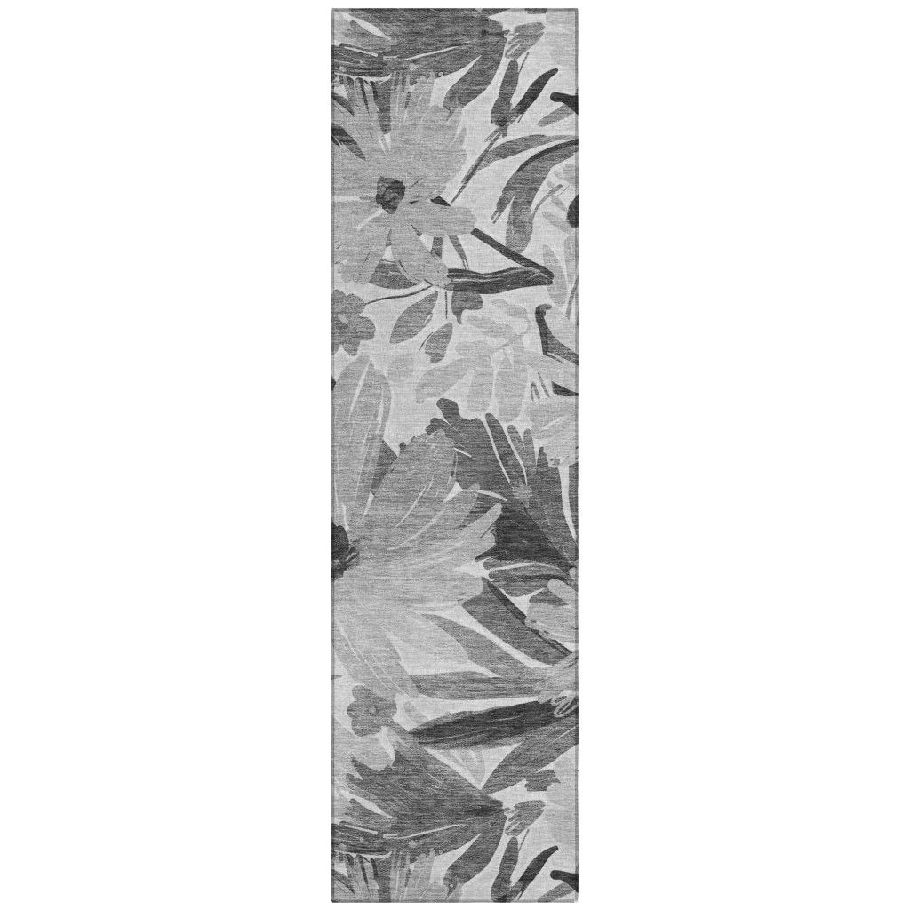 LOOMLAN Rugs Twillith Gray Washable Indoor-Outdoor Rug