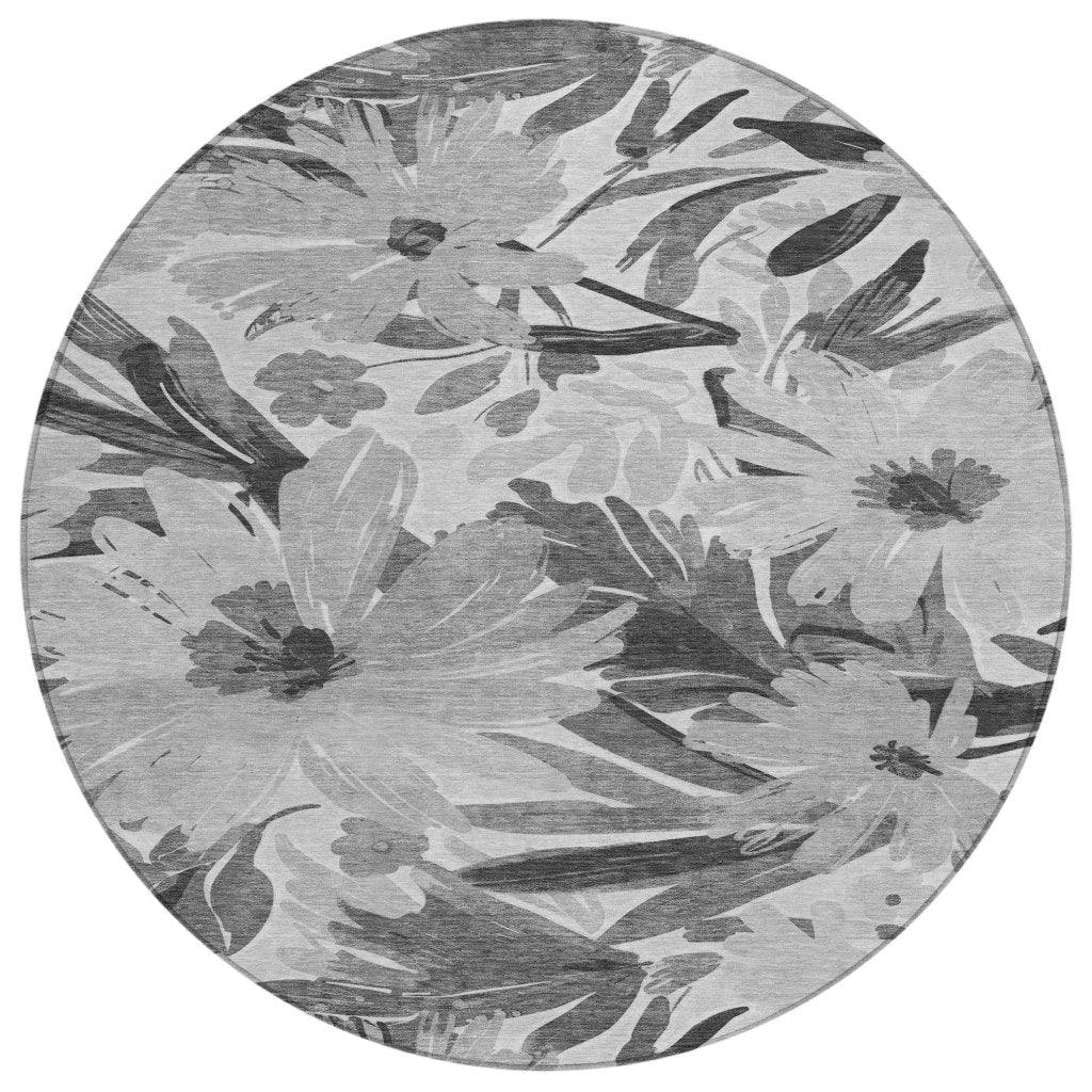 LOOMLAN Rugs Twillith Gray Washable Indoor-Outdoor Rug
