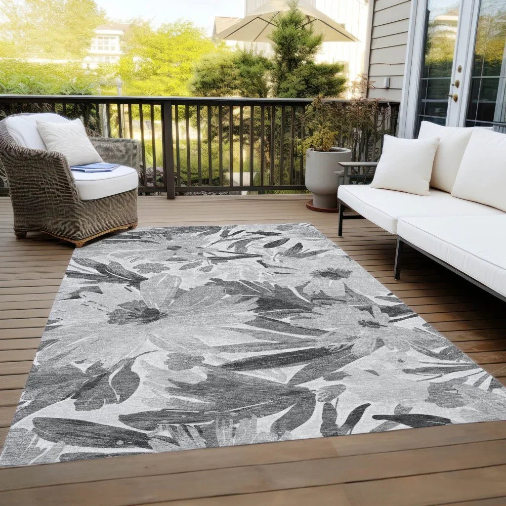 LOOMLAN Rugs Twillith Gray Washable Indoor-Outdoor Rug
