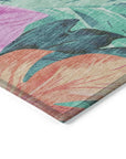 LOOMLAN Rugs Twystra Teal Washable Indoor-Outdoor Rug