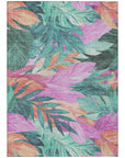 LOOMLAN Rugs Twystra Teal Washable Indoor-Outdoor Rug