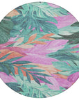 LOOMLAN Rugs Twystra Teal Washable Indoor-Outdoor Rug