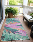 LOOMLAN Rugs Twystra Teal Washable Indoor-Outdoor Rug