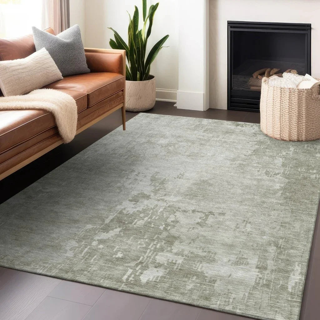 LOOMLAN Rugs Uma Ivory Washable Indoor-Outdoor Rug