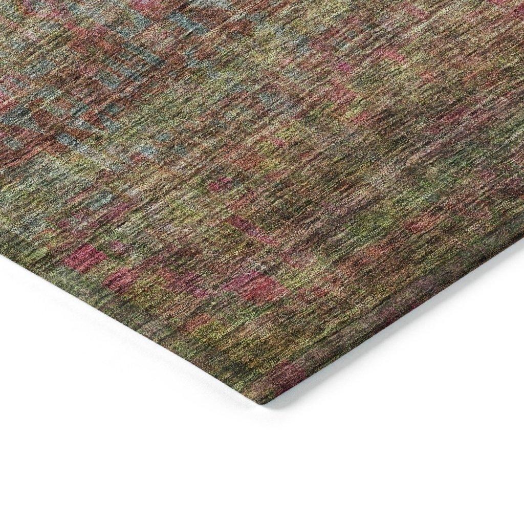 LOOMLAN Rugs Umbrea Green Washable Indoor-Outdoor Rug
