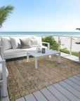 LOOMLAN Rugs Umbrea Green Washable Indoor-Outdoor Rug