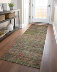 LOOMLAN Rugs Umbrea Green Washable Indoor-Outdoor Rug