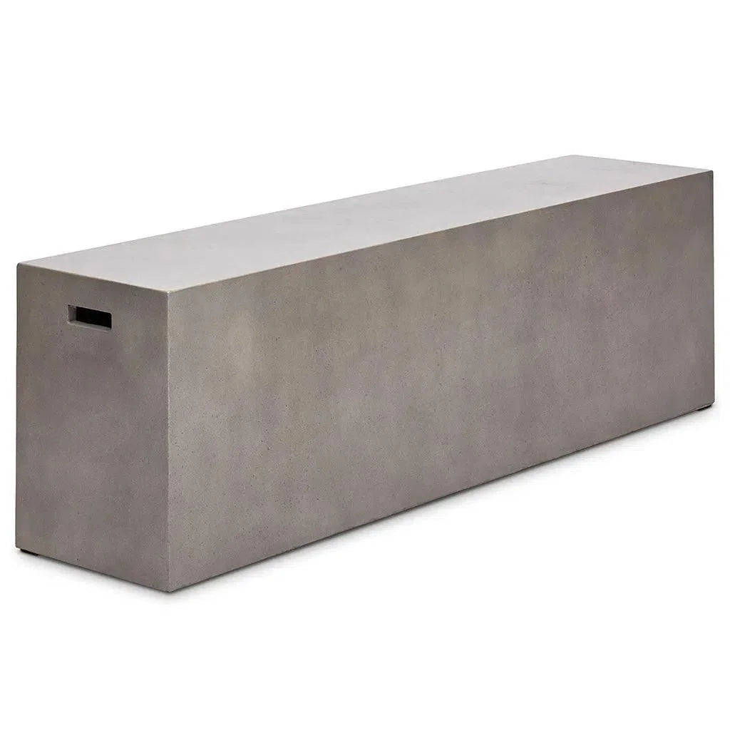 Una Concrete Outdoor Dark Grey Bench - LOOMLAN - Urbia - Outdoor Benches