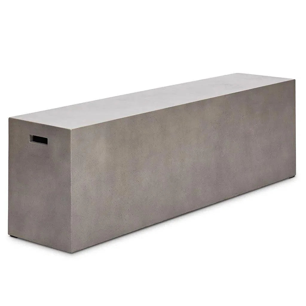 Una Concrete Outdoor Dark Grey Bench - LOOMLAN - Urbia - Outdoor Benches