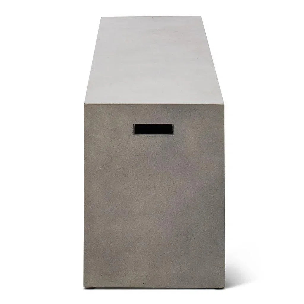 Una Concrete Outdoor Dark Grey Bench - LOOMLAN - Urbia - Outdoor Benches