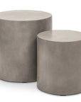 Una Concrete Round Garden Stools (Set of 2) - LOOMLAN - Urbia - Garden Stools