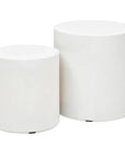 Una Concrete Round Garden Stools (Set of 2) - LOOMLAN - Urbia - Garden Stools