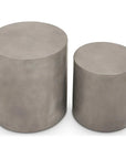 Una Concrete Round Garden Stools (Set of 2) - LOOMLAN - Urbia - Garden Stools