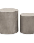 Una Concrete Round Garden Stools (Set of 2) - LOOMLAN - Urbia - Garden Stools