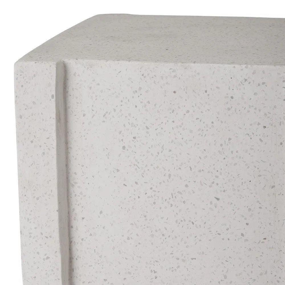 Emissary Uri 18 in. Square Terrazzo Garden Stool