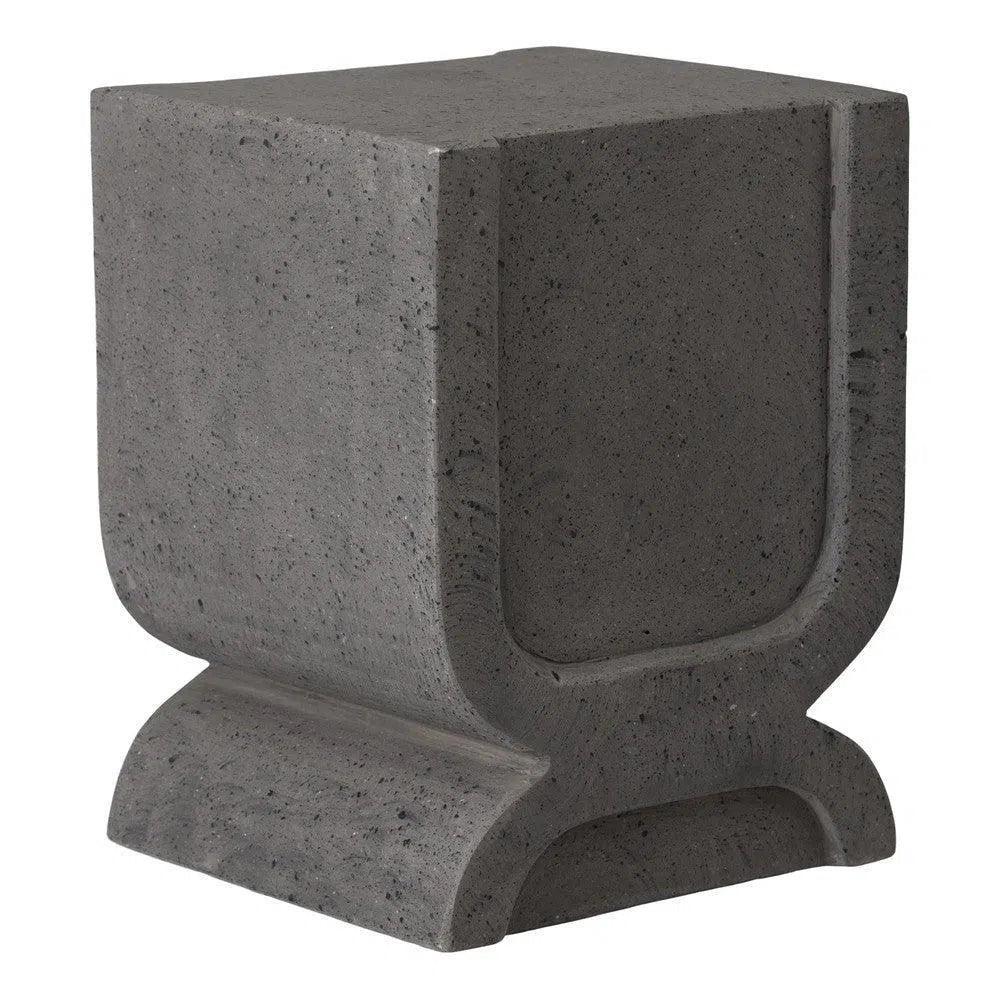Emissary Uri 18 in. Square Terrazzo Garden Stool