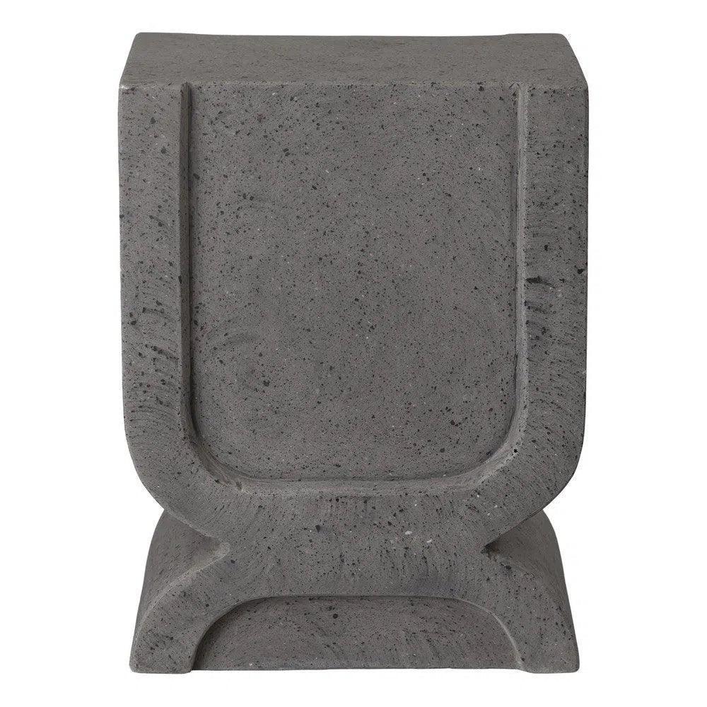 Emissary Uri 18 in. Square Terrazzo Garden Stool
