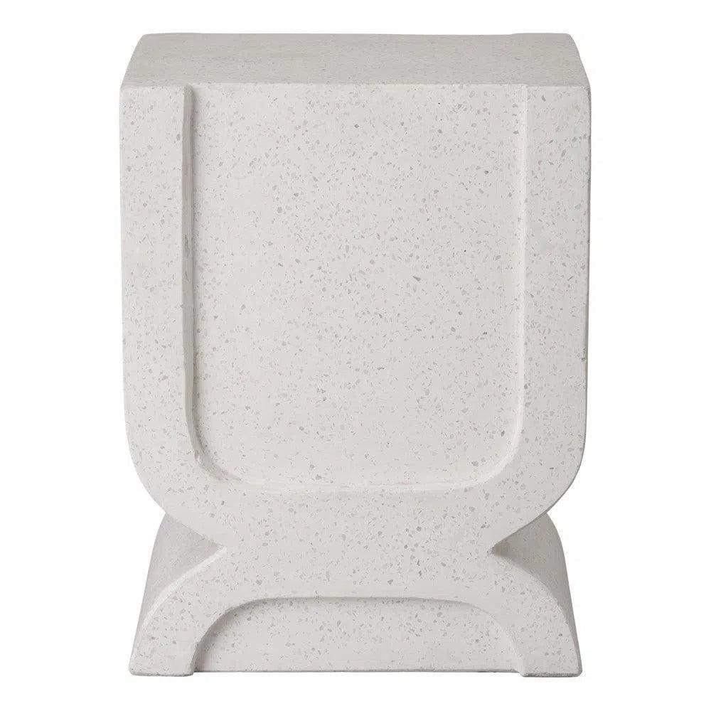 Emissary Uri 18 in. Square Terrazzo Garden Stool