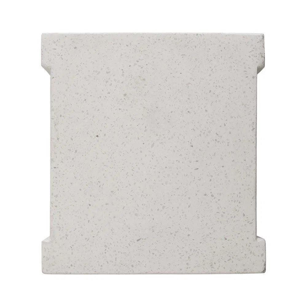 Emissary Uri 18 in. Square Terrazzo Garden Stool