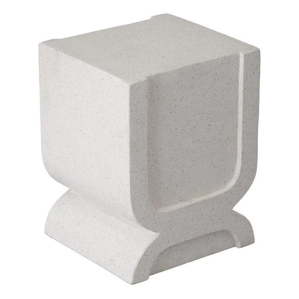 Emissary Uri 18 in. Square Terrazzo Garden Stool
