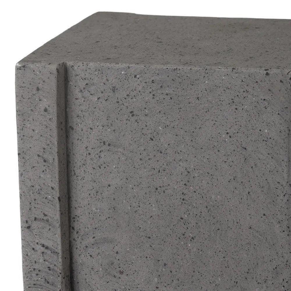 Emissary Uri 18 in. Square Terrazzo Garden Stool