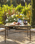 Provence Glass Top Outdoor Dining Table