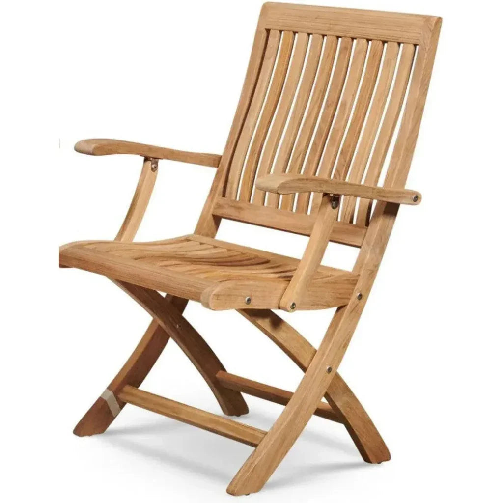 Valencia 3PC Outdoor Bistro Set Folding Table Chairs - LOOMLAN - HiTeak - Outdoor Bistro Sets